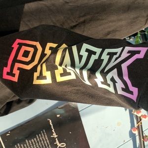 Pink d black leggings